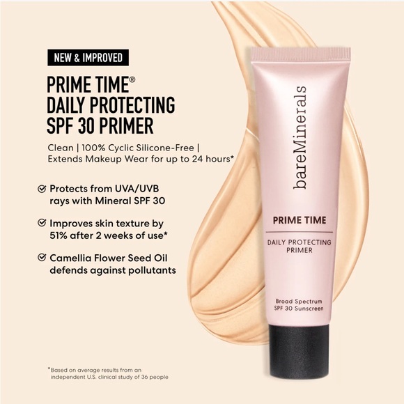 bareMinerals PRIME TIME® DAILY PROTECTING PRIMER MINERAL SPF 30 - Picture 1 of 6